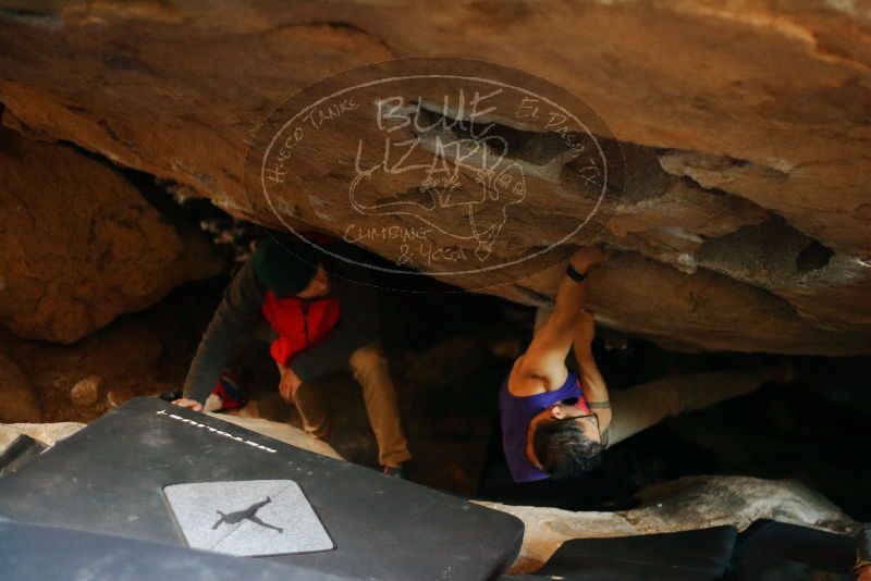 Bouldering in Hueco Tanks on 11/29/2019 with Blue Lizard Climbing and Yoga

Filename: SRM_20191129_1213400.jpg
Aperture: f/1.8
Shutter Speed: 1/250
Body: Canon EOS-1D Mark II
Lens: Canon EF 50mm f/1.8 II