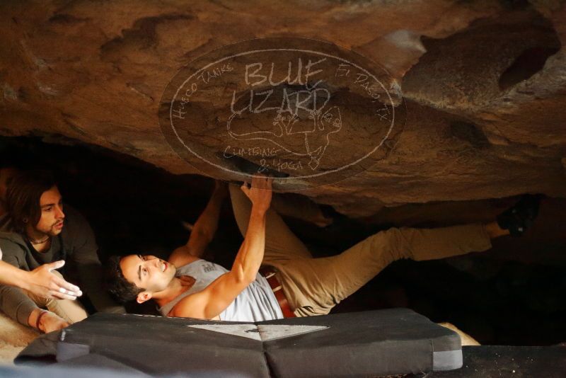 Bouldering in Hueco Tanks on 11/29/2019 with Blue Lizard Climbing and Yoga

Filename: SRM_20191129_1242040.jpg
Aperture: f/1.8
Shutter Speed: 1/200
Body: Canon EOS-1D Mark II
Lens: Canon EF 50mm f/1.8 II