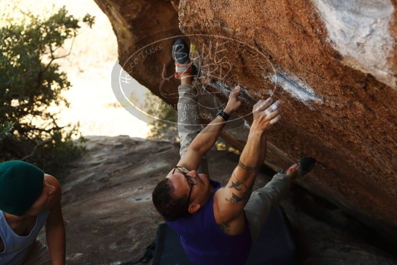 Bouldering in Hueco Tanks on 11/29/2019 with Blue Lizard Climbing and Yoga

Filename: SRM_20191129_1446190.jpg
Aperture: f/4.0
Shutter Speed: 1/250
Body: Canon EOS-1D Mark II
Lens: Canon EF 50mm f/1.8 II