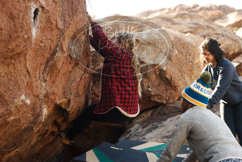 Bouldering in Hueco Tanks on 11/29/2019 with Blue Lizard Climbing and Yoga

Filename: SRM_20191129_1446490.jpg
Aperture: f/4.5
Shutter Speed: 1/250
Body: Canon EOS-1D Mark II
Lens: Canon EF 50mm f/1.8 II