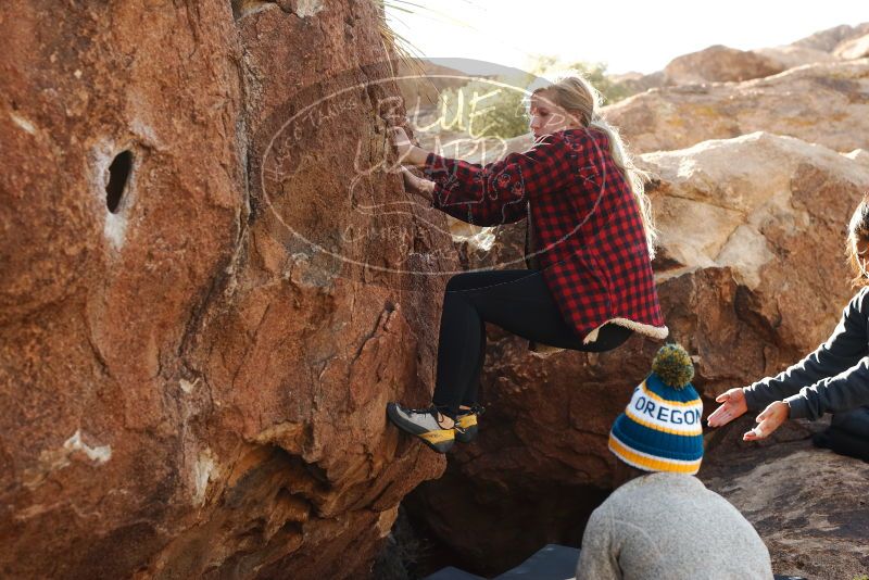 Bouldering in Hueco Tanks on 11/29/2019 with Blue Lizard Climbing and Yoga

Filename: SRM_20191129_1447070.jpg
Aperture: f/4.5
Shutter Speed: 1/250
Body: Canon EOS-1D Mark II
Lens: Canon EF 50mm f/1.8 II