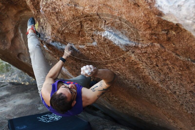 Bouldering in Hueco Tanks on 11/29/2019 with Blue Lizard Climbing and Yoga

Filename: SRM_20191129_1450290.jpg
Aperture: f/3.2
Shutter Speed: 1/250
Body: Canon EOS-1D Mark II
Lens: Canon EF 50mm f/1.8 II