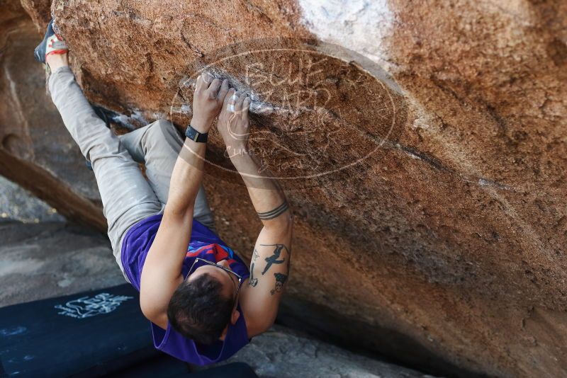 Bouldering in Hueco Tanks on 11/29/2019 with Blue Lizard Climbing and Yoga

Filename: SRM_20191129_1450400.jpg
Aperture: f/3.2
Shutter Speed: 1/250
Body: Canon EOS-1D Mark II
Lens: Canon EF 50mm f/1.8 II