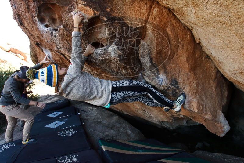 Bouldering in Hueco Tanks on 11/29/2019 with Blue Lizard Climbing and Yoga

Filename: SRM_20191129_1459290.jpg
Aperture: f/5.0
Shutter Speed: 1/250
Body: Canon EOS-1D Mark II
Lens: Canon EF 16-35mm f/2.8 L