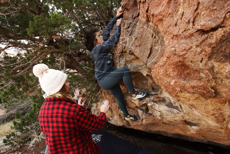 Bouldering in Hueco Tanks on 11/29/2019 with Blue Lizard Climbing and Yoga

Filename: SRM_20191129_1623410.jpg
Aperture: f/6.3
Shutter Speed: 1/250
Body: Canon EOS-1D Mark II
Lens: Canon EF 16-35mm f/2.8 L