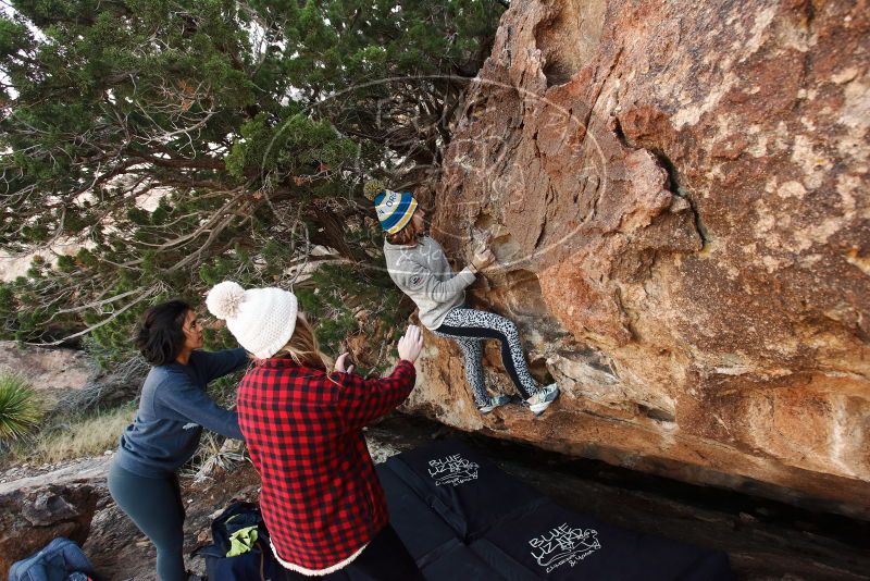 Bouldering in Hueco Tanks on 11/29/2019 with Blue Lizard Climbing and Yoga

Filename: SRM_20191129_1630270.jpg
Aperture: f/5.6
Shutter Speed: 1/250
Body: Canon EOS-1D Mark II
Lens: Canon EF 16-35mm f/2.8 L