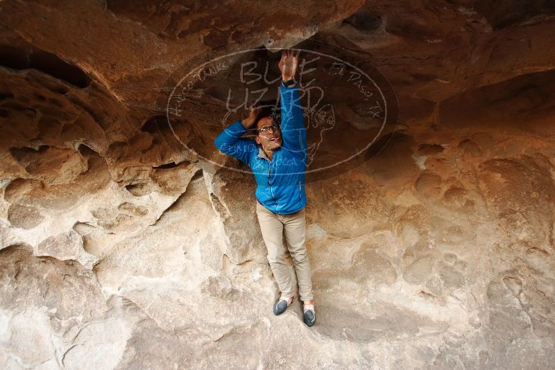 Bouldering in Hueco Tanks on 11/29/2019 with Blue Lizard Climbing and Yoga

Filename: SRM_20191129_1659480.jpg
Aperture: f/3.5
Shutter Speed: 1/250
Body: Canon EOS-1D Mark II
Lens: Canon EF 16-35mm f/2.8 L