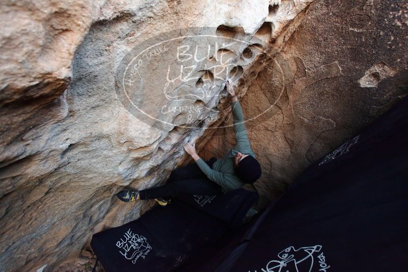 Bouldering in Hueco Tanks on 11/30/2019 with Blue Lizard Climbing and Yoga

Filename: SRM_20191130_1020241.jpg
Aperture: f/3.5
Shutter Speed: 1/250
Body: Canon EOS-1D Mark II
Lens: Canon EF 16-35mm f/2.8 L