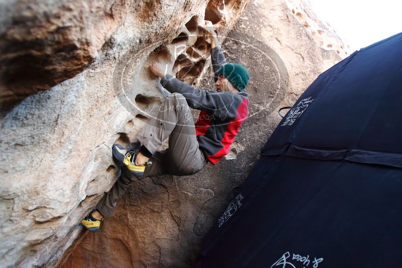 Bouldering in Hueco Tanks on 11/30/2019 with Blue Lizard Climbing and Yoga

Filename: SRM_20191130_1023130.jpg
Aperture: f/3.2
Shutter Speed: 1/250
Body: Canon EOS-1D Mark II
Lens: Canon EF 16-35mm f/2.8 L