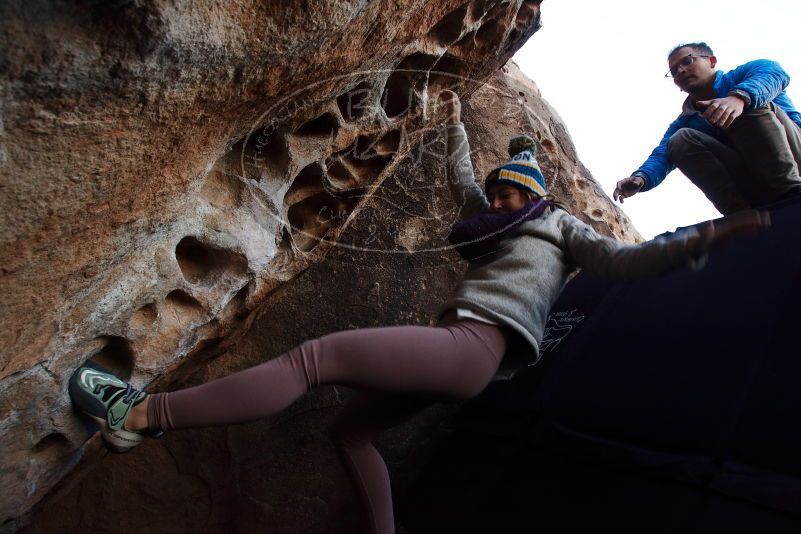 Bouldering in Hueco Tanks on 11/30/2019 with Blue Lizard Climbing and Yoga

Filename: SRM_20191130_1025220.jpg
Aperture: f/7.1
Shutter Speed: 1/250
Body: Canon EOS-1D Mark II
Lens: Canon EF 16-35mm f/2.8 L