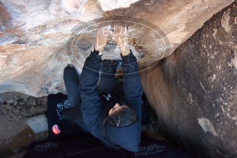 Bouldering in Hueco Tanks on 11/30/2019 with Blue Lizard Climbing and Yoga

Filename: SRM_20191130_1043590.jpg
Aperture: f/3.5
Shutter Speed: 1/250
Body: Canon EOS-1D Mark II
Lens: Canon EF 16-35mm f/2.8 L