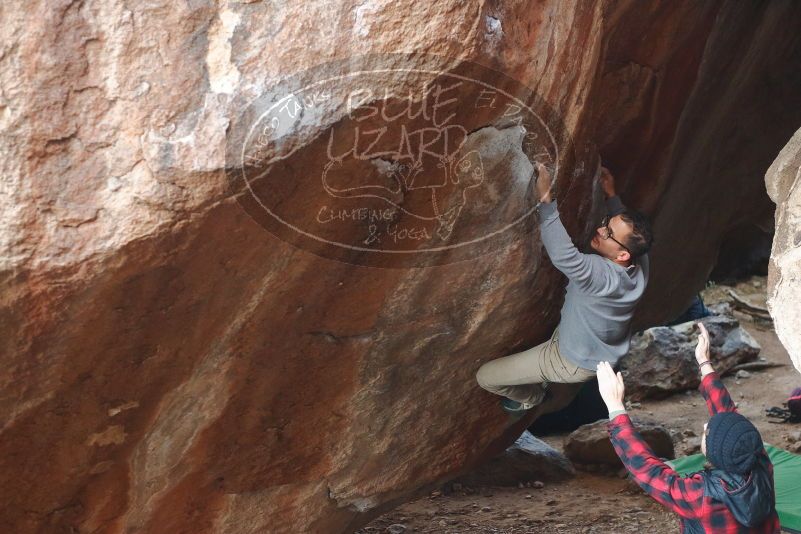 Bouldering in Hueco Tanks on 11/30/2019 with Blue Lizard Climbing and Yoga

Filename: SRM_20191130_1100570.jpg
Aperture: f/3.5
Shutter Speed: 1/250
Body: Canon EOS-1D Mark II
Lens: Canon EF 50mm f/1.8 II