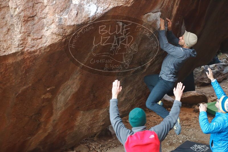 Bouldering in Hueco Tanks on 11/30/2019 with Blue Lizard Climbing and Yoga

Filename: SRM_20191130_1109480.jpg
Aperture: f/3.2
Shutter Speed: 1/250
Body: Canon EOS-1D Mark II
Lens: Canon EF 50mm f/1.8 II