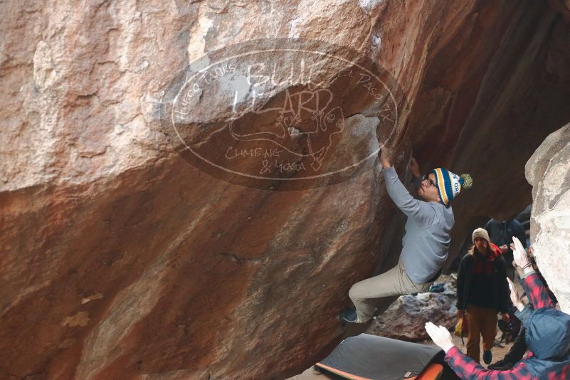 Bouldering in Hueco Tanks on 11/30/2019 with Blue Lizard Climbing and Yoga

Filename: SRM_20191130_1115220.jpg
Aperture: f/3.2
Shutter Speed: 1/250
Body: Canon EOS-1D Mark II
Lens: Canon EF 50mm f/1.8 II