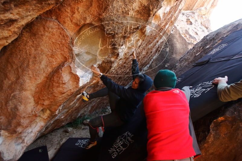 Bouldering in Hueco Tanks on 11/30/2019 with Blue Lizard Climbing and Yoga

Filename: SRM_20191130_1315311.jpg
Aperture: f/4.5
Shutter Speed: 1/250
Body: Canon EOS-1D Mark II
Lens: Canon EF 16-35mm f/2.8 L