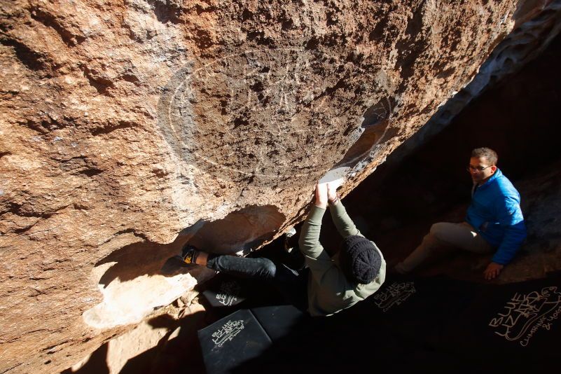 Bouldering in Hueco Tanks on 11/30/2019 with Blue Lizard Climbing and Yoga

Filename: SRM_20191130_1434190.jpg
Aperture: f/8.0
Shutter Speed: 1/250
Body: Canon EOS-1D Mark II
Lens: Canon EF 16-35mm f/2.8 L