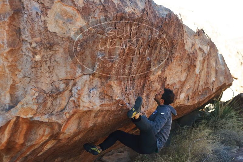 Bouldering in Hueco Tanks on 11/30/2019 with Blue Lizard Climbing and Yoga

Filename: SRM_20191130_1502530.jpg
Aperture: f/3.5
Shutter Speed: 1/500
Body: Canon EOS-1D Mark II
Lens: Canon EF 50mm f/1.8 II