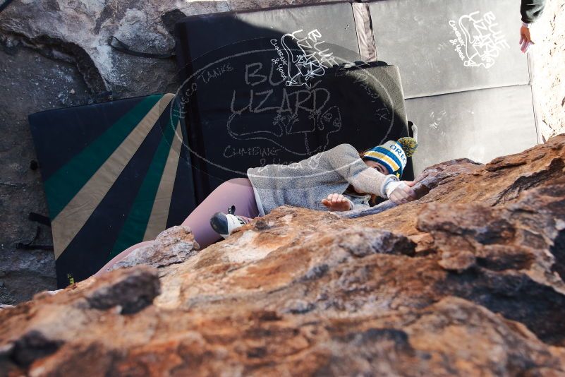 Bouldering in Hueco Tanks on 11/30/2019 with Blue Lizard Climbing and Yoga

Filename: SRM_20191130_1541210.jpg
Aperture: f/5.0
Shutter Speed: 1/250
Body: Canon EOS-1D Mark II
Lens: Canon EF 16-35mm f/2.8 L