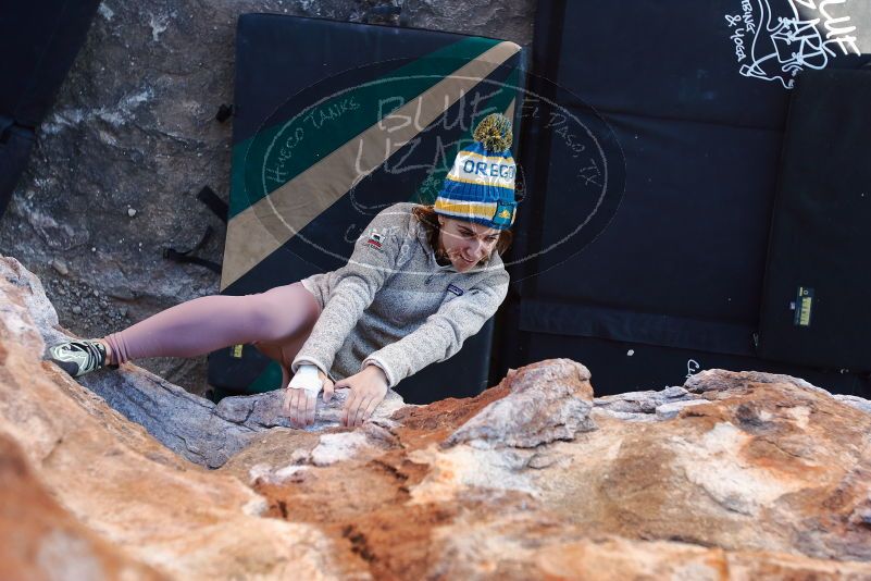 Bouldering in Hueco Tanks on 11/30/2019 with Blue Lizard Climbing and Yoga

Filename: SRM_20191130_1543110.jpg
Aperture: f/4.5
Shutter Speed: 1/250
Body: Canon EOS-1D Mark II
Lens: Canon EF 16-35mm f/2.8 L