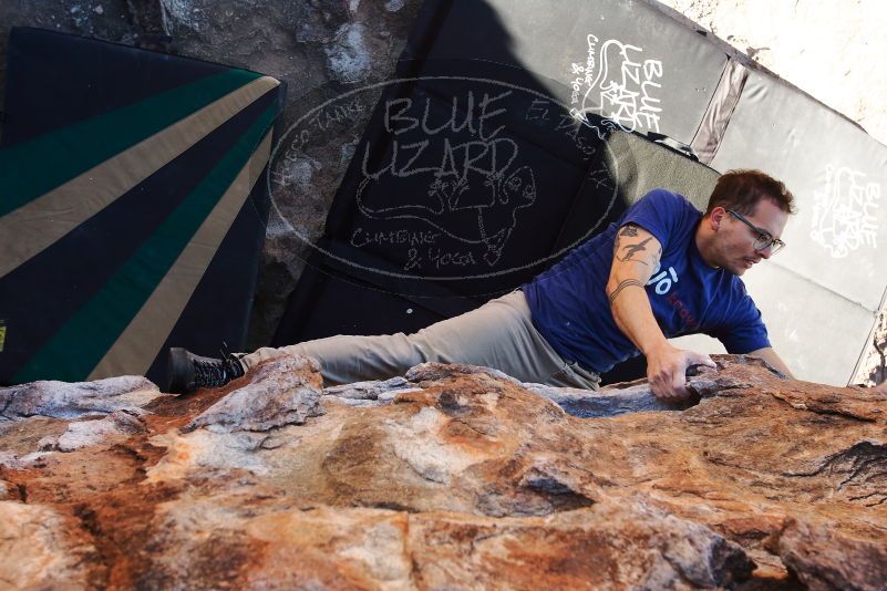 Bouldering in Hueco Tanks on 11/30/2019 with Blue Lizard Climbing and Yoga

Filename: SRM_20191130_1544440.jpg
Aperture: f/5.0
Shutter Speed: 1/250
Body: Canon EOS-1D Mark II
Lens: Canon EF 16-35mm f/2.8 L