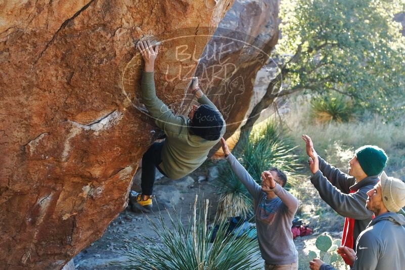 Bouldering in Hueco Tanks on 11/30/2019 with Blue Lizard Climbing and Yoga

Filename: SRM_20191130_1634480.jpg
Aperture: f/4.0
Shutter Speed: 1/250
Body: Canon EOS-1D Mark II
Lens: Canon EF 50mm f/1.8 II