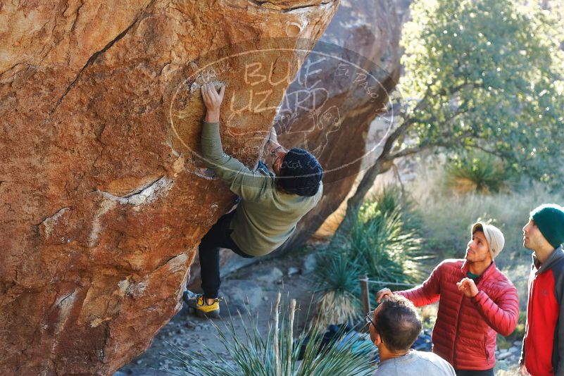 Bouldering in Hueco Tanks on 11/30/2019 with Blue Lizard Climbing and Yoga

Filename: SRM_20191130_1640391.jpg
Aperture: f/3.5
Shutter Speed: 1/250
Body: Canon EOS-1D Mark II
Lens: Canon EF 50mm f/1.8 II