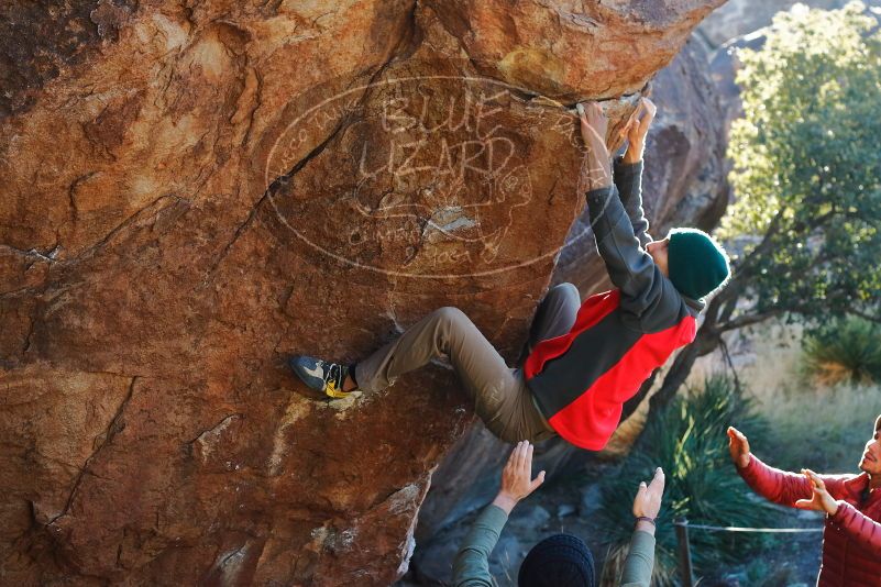 Bouldering in Hueco Tanks on 11/30/2019 with Blue Lizard Climbing and Yoga

Filename: SRM_20191130_1651520.jpg
Aperture: f/4.0
Shutter Speed: 1/250
Body: Canon EOS-1D Mark II
Lens: Canon EF 50mm f/1.8 II