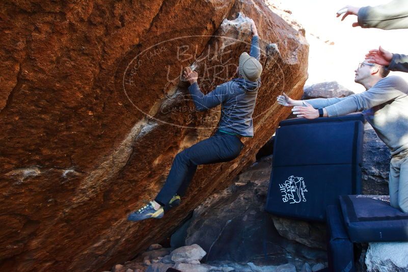 Bouldering in Hueco Tanks on 11/30/2019 with Blue Lizard Climbing and Yoga

Filename: SRM_20191130_1734140.jpg
Aperture: f/5.0
Shutter Speed: 1/250
Body: Canon EOS-1D Mark II
Lens: Canon EF 16-35mm f/2.8 L