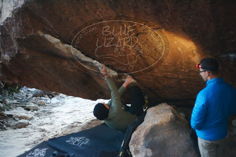 Bouldering in Hueco Tanks on 11/30/2019 with Blue Lizard Climbing and Yoga

Filename: SRM_20191130_1810580.jpg
Aperture: f/1.8
Shutter Speed: 1/200
Body: Canon EOS-1D Mark II
Lens: Canon EF 50mm f/1.8 II