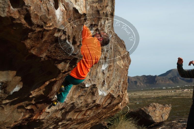 Bouldering in Hueco Tanks on 12/11/2019 with Blue Lizard Climbing and Yoga

Filename: SRM_20191211_0959080.jpg
Aperture: f/4.5
Shutter Speed: 1/400
Body: Canon EOS-1D Mark II
Lens: Canon EF 50mm f/1.8 II