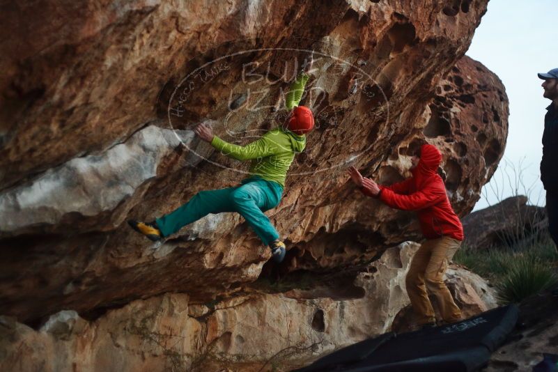 Bouldering in Hueco Tanks on 12/11/2019 with Blue Lizard Climbing and Yoga

Filename: SRM_20191211_1816320.jpg
Aperture: f/1.8
Shutter Speed: 1/250
Body: Canon EOS-1D Mark II
Lens: Canon EF 50mm f/1.8 II