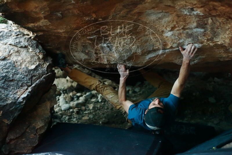 Bouldering in Hueco Tanks on 12/13/2019 with Blue Lizard Climbing and Yoga

Filename: SRM_20191213_1757110.jpg
Aperture: f/2.5
Shutter Speed: 1/250
Body: Canon EOS-1D Mark II
Lens: Canon EF 50mm f/1.8 II