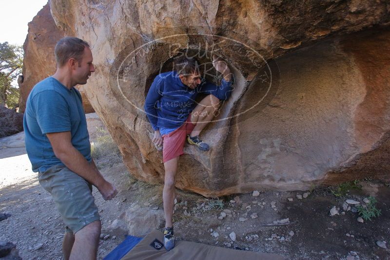 Bouldering in Hueco Tanks on 12/14/2019 with Blue Lizard Climbing and Yoga

Filename: SRM_20191214_1554340.jpg
Aperture: f/5.0
Shutter Speed: 1/250
Body: Canon EOS-1D Mark II
Lens: Canon EF 16-35mm f/2.8 L