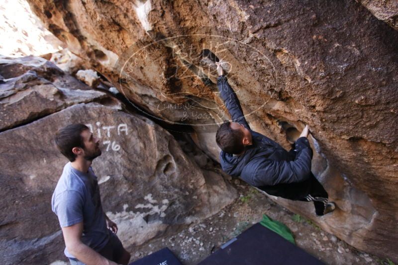 Bouldering in Hueco Tanks on 12/14/2019 with Blue Lizard Climbing and Yoga

Filename: SRM_20191214_1610040.jpg
Aperture: f/3.5
Shutter Speed: 1/250
Body: Canon EOS-1D Mark II
Lens: Canon EF 16-35mm f/2.8 L