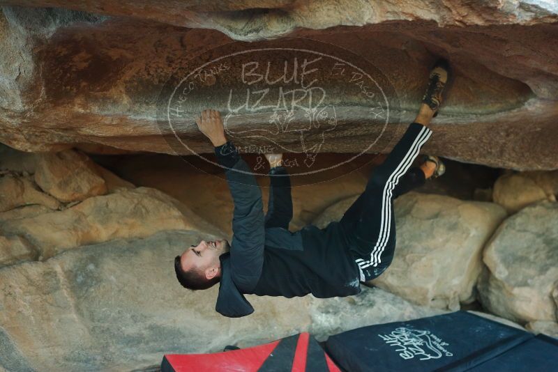 Bouldering in Hueco Tanks on 12/14/2019 with Blue Lizard Climbing and Yoga

Filename: SRM_20191214_1726100.jpg
Aperture: f/3.5
Shutter Speed: 1/250
Body: Canon EOS-1D Mark II
Lens: Canon EF 50mm f/1.8 II