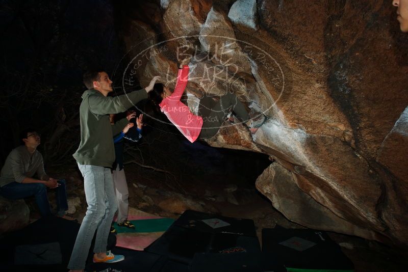 Bouldering in Hueco Tanks on 12/15/2019 with Blue Lizard Climbing and Yoga

Filename: SRM_20191215_1046510.jpg
Aperture: f/8.0
Shutter Speed: 1/250
Body: Canon EOS-1D Mark II
Lens: Canon EF 16-35mm f/2.8 L