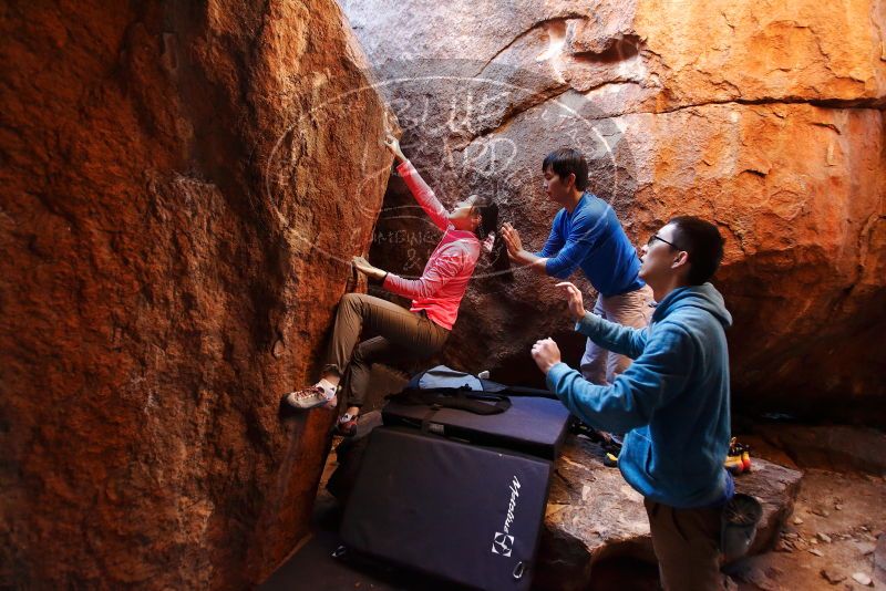 Bouldering in Hueco Tanks on 12/15/2019 with Blue Lizard Climbing and Yoga

Filename: SRM_20191215_1125590.jpg
Aperture: f/2.8
Shutter Speed: 1/200
Body: Canon EOS-1D Mark II
Lens: Canon EF 16-35mm f/2.8 L