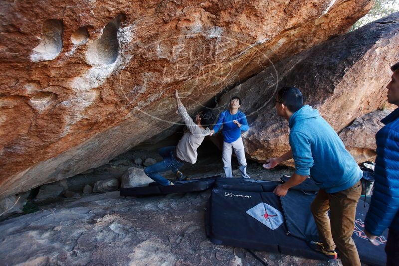 Bouldering in Hueco Tanks on 12/15/2019 with Blue Lizard Climbing and Yoga

Filename: SRM_20191215_1143330.jpg
Aperture: f/4.0
Shutter Speed: 1/250
Body: Canon EOS-1D Mark II
Lens: Canon EF 16-35mm f/2.8 L