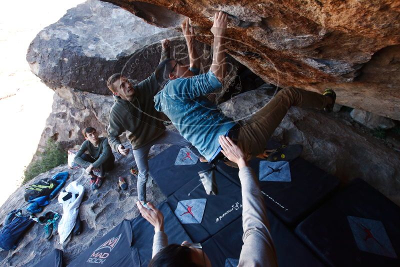 Bouldering in Hueco Tanks on 12/15/2019 with Blue Lizard Climbing and Yoga

Filename: SRM_20191215_1157541.jpg
Aperture: f/5.0
Shutter Speed: 1/250
Body: Canon EOS-1D Mark II
Lens: Canon EF 16-35mm f/2.8 L