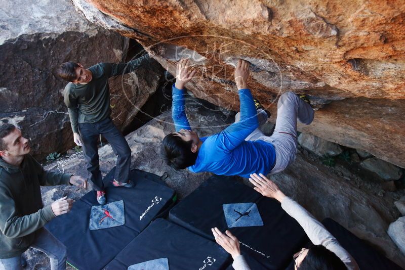 Bouldering in Hueco Tanks on 12/15/2019 with Blue Lizard Climbing and Yoga

Filename: SRM_20191215_1207140.jpg
Aperture: f/5.0
Shutter Speed: 1/250
Body: Canon EOS-1D Mark II
Lens: Canon EF 16-35mm f/2.8 L