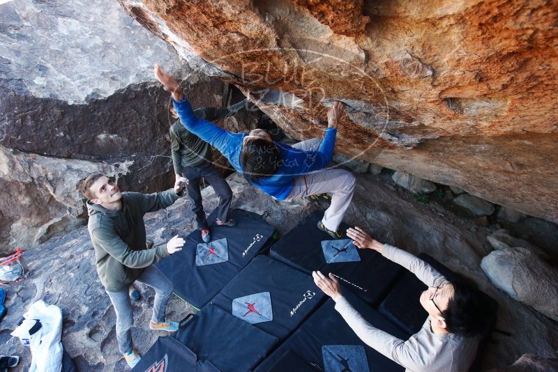 Bouldering in Hueco Tanks on 12/15/2019 with Blue Lizard Climbing and Yoga

Filename: SRM_20191215_1207170.jpg
Aperture: f/5.0
Shutter Speed: 1/250
Body: Canon EOS-1D Mark II
Lens: Canon EF 16-35mm f/2.8 L