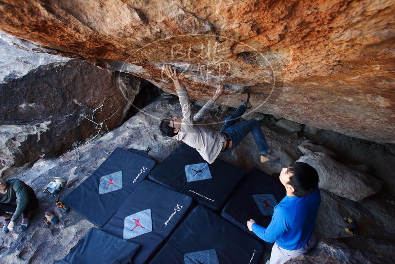 Bouldering in Hueco Tanks on 12/15/2019 with Blue Lizard Climbing and Yoga

Filename: SRM_20191215_1211120.jpg
Aperture: f/5.0
Shutter Speed: 1/250
Body: Canon EOS-1D Mark II
Lens: Canon EF 16-35mm f/2.8 L