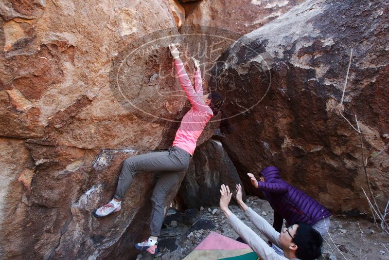 Bouldering in Hueco Tanks on 12/15/2019 with Blue Lizard Climbing and Yoga

Filename: SRM_20191215_1222211.jpg
Aperture: f/5.0
Shutter Speed: 1/200
Body: Canon EOS-1D Mark II
Lens: Canon EF 16-35mm f/2.8 L