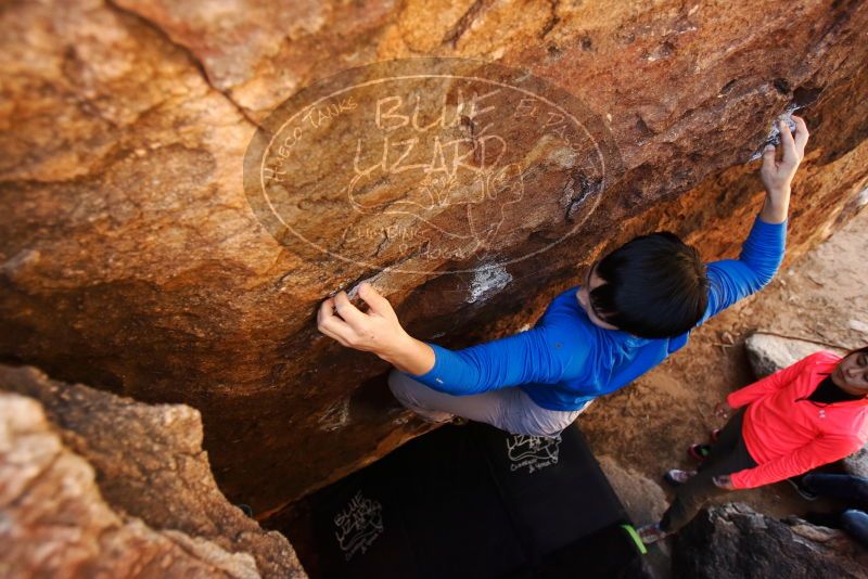 Bouldering in Hueco Tanks on 12/15/2019 with Blue Lizard Climbing and Yoga

Filename: SRM_20191215_1419200.jpg
Aperture: f/3.2
Shutter Speed: 1/250
Body: Canon EOS-1D Mark II
Lens: Canon EF 16-35mm f/2.8 L