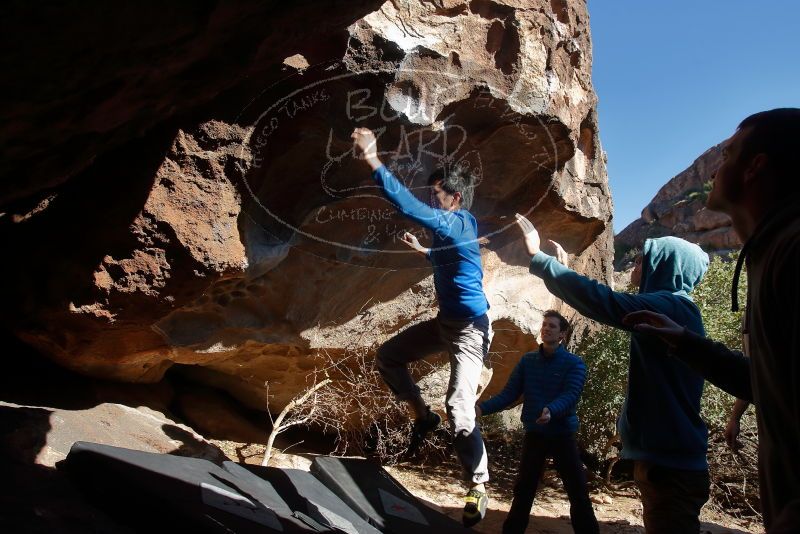 Bouldering in Hueco Tanks on 12/15/2019 with Blue Lizard Climbing and Yoga

Filename: SRM_20191215_1433540.jpg
Aperture: f/5.6
Shutter Speed: 1/400
Body: Canon EOS-1D Mark II
Lens: Canon EF 16-35mm f/2.8 L