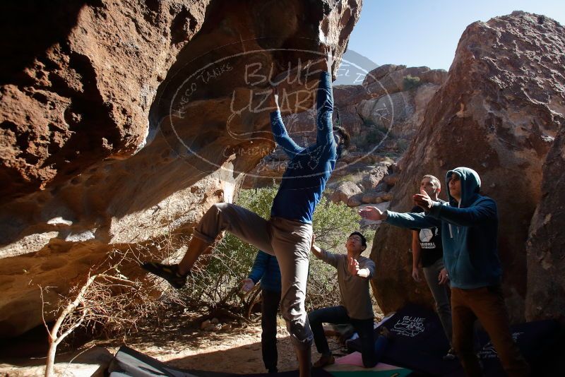 Bouldering in Hueco Tanks on 12/15/2019 with Blue Lizard Climbing and Yoga

Filename: SRM_20191215_1441271.jpg
Aperture: f/4.5
Shutter Speed: 1/400
Body: Canon EOS-1D Mark II
Lens: Canon EF 16-35mm f/2.8 L