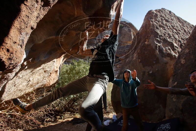 Bouldering in Hueco Tanks on 12/15/2019 with Blue Lizard Climbing and Yoga

Filename: SRM_20191215_1510010.jpg
Aperture: f/5.6
Shutter Speed: 1/400
Body: Canon EOS-1D Mark II
Lens: Canon EF 16-35mm f/2.8 L