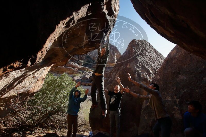 Bouldering in Hueco Tanks on 12/15/2019 with Blue Lizard Climbing and Yoga

Filename: SRM_20191215_1511170.jpg
Aperture: f/5.6
Shutter Speed: 1/400
Body: Canon EOS-1D Mark II
Lens: Canon EF 16-35mm f/2.8 L