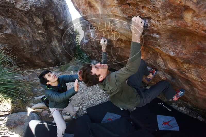 Bouldering in Hueco Tanks on 12/15/2019 with Blue Lizard Climbing and Yoga

Filename: SRM_20191215_1609160.jpg
Aperture: f/5.0
Shutter Speed: 1/250
Body: Canon EOS-1D Mark II
Lens: Canon EF 16-35mm f/2.8 L