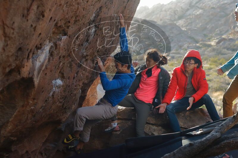 Bouldering in Hueco Tanks on 12/15/2019 with Blue Lizard Climbing and Yoga

Filename: SRM_20191215_1638500.jpg
Aperture: f/4.0
Shutter Speed: 1/250
Body: Canon EOS-1D Mark II
Lens: Canon EF 50mm f/1.8 II